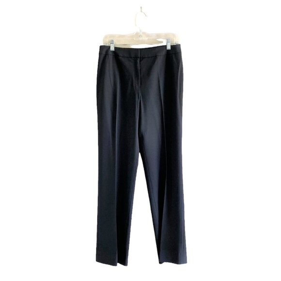 Lafayette 148 Wool Black Stretch Straight Leg Dress Pants - Picture 1 of 14